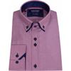 ADVISE DOUBLE COLLAR STRIPE SHIRT - RED
