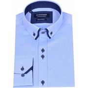 ADVISE TAILORED DOUBLE COLLAR SHIRT - BLUE