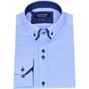 ADVISE TAILORED DOUBLE COLLAR SHIRT - BLUE