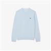 LACOSTE MONOCHROME CREW NECK SWEATER - BLUE