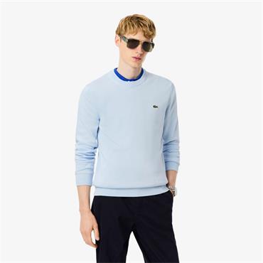 LACOSTE MONOCHROME CREW NECK SWEATER - BLUE
