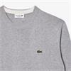 LACOSTE MONOCHROME CREW NECK SWEATER - GREY