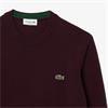 LACOSTE CREW NECK COTTON SWEATER - BURGUNDY