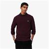 LACOSTE CREW NECK COTTON SWEATER - BURGUNDY