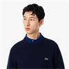 LACOSTE CREW NECK COTTON SWEATER - NAVY
