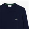 LACOSTE CREW NECK COTTON SWEATER - NAVY