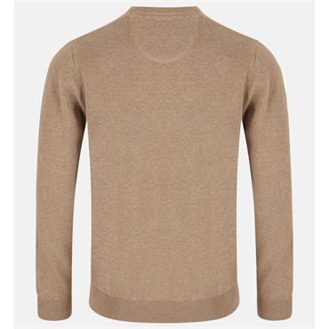 ANDRE VALENCIA V-NECK JUMPER - BEIGE