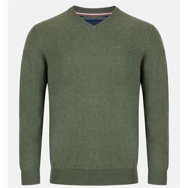 ANDRE VALENCIA V-NECK JUMPER - GREEN