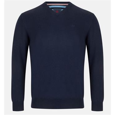 ANDRE VALENCIA V-NECK JUMPER - NAVY