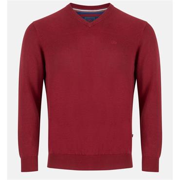 ANDRE VALENCIA V-NECK JUMPER - RED