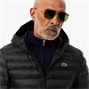 LACOSTE WATER-REPELLENT QUILTED JACKET - BLACK