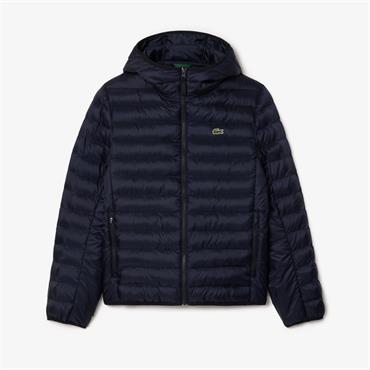 LACOSTE WATER-REPELLENT QUILTED JACKET - NAVY