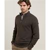 MAGEE CARN STRUCTURE KNIT 1/4 ZIP - KHAKI