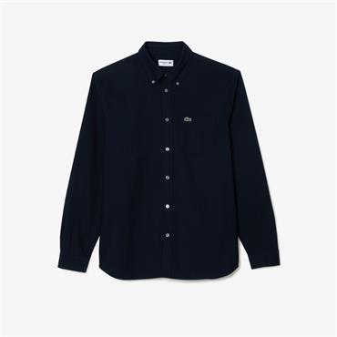 LACOSTE REGULAR FIT OXFORD SHIRT - NAVY