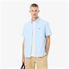 LACOSTE SHORT SLEEVED OXFORD SHIRT - BLUE