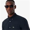 LACOSTE SHORT SLEEVED OXFORD SHIRT - NAVY