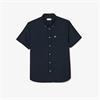 LACOSTE SHORT SLEEVED OXFORD SHIRT - NAVY