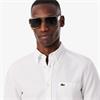 LACOSTE SHORT SLEEVED OXFORD SHIRT - WHITE