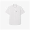 LACOSTE SHORT SLEEVED OXFORD SHIRT - WHITE