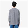 LACOSTE LIGHTWEIGHT POPLIN PLAID SHIRT - NAVY