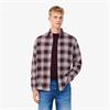 LACOSTE PLAID FLANNEL SHIRT - BURGUNDY