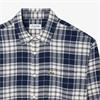 LACOSTE PLAID FLANNEL SHIRT - NAVY