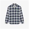 LACOSTE PLAID FLANNEL SHIRT - NAVY
