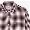 LACOSTE PLAID FLANNEL SHIRT - BURGUNDY