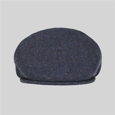 MAGEE DONEGAL TWEED FLAT CAP - BLUE