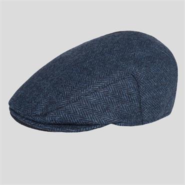 MAGEE DONEGAL TWEED FLAT CAP - NAVY