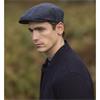MAGEE DONEGAL TWEED FLAT CAP - NAVY