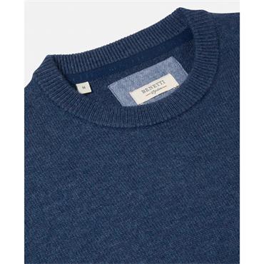 BENETTI FRANCO ROUNDNECK JUMPER - BLUE