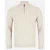 BENETTI GRANT CABLE KNIT 1/4 ZIP - STONE