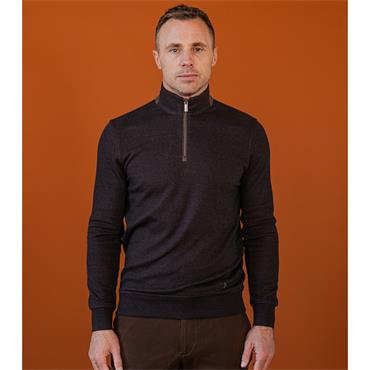 BOWE TAILORING GUSTARD 1/4 ZIP - BROWN