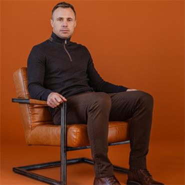 BOWE TAILORING GUSTARD 1/4 ZIP - BROWN