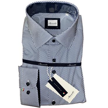 MARNELLI JOE CIRCLE PRINT SHIRT - BLUE