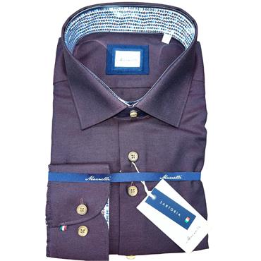 MARNELLI JOE PLAIN SHIRT - BURGUNDY