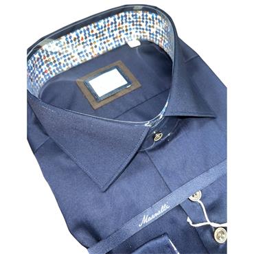 MARNELLI JOE PLAIN SHIRT - NAVY