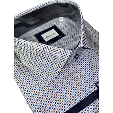 MARNELLI JOE SQUARE PRINT SHIRT - GOLD