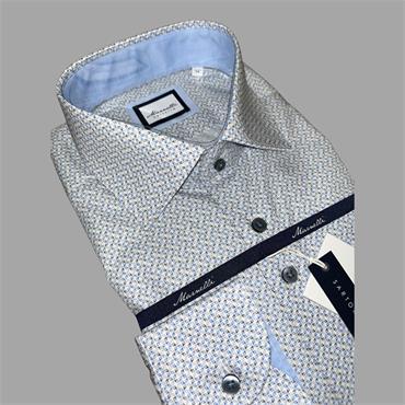 MARNELLI JOE PRINT SHIRT - BLUE