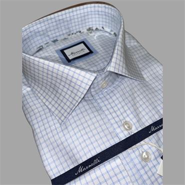 MARNELLI JOE CHECK PRINT SHIRT - BLUE