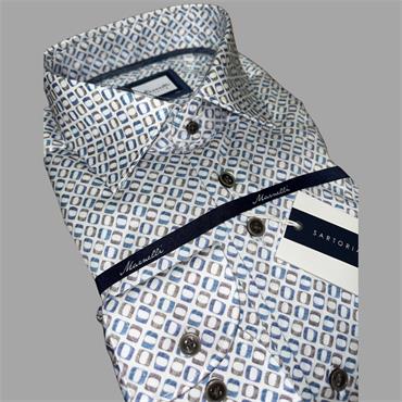 MARNELLI JOE PRINT SHIRT - TAUPE