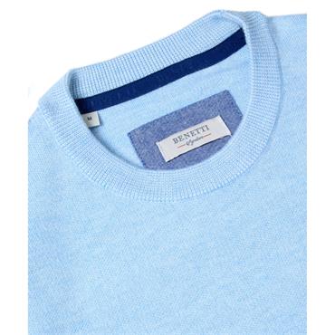 BENETTI JULIUS CREW NECK JUMPER - SKY