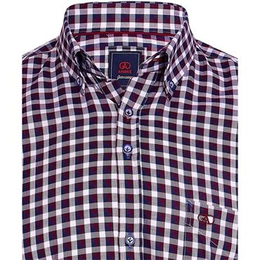ANDRE FAHY SHIRT - BURGUNDY
