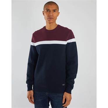 DIESEL VIC ROUND NECK JUMPER - BURGUNDY