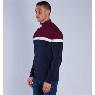 DIESEL TULLY 1/2 ZIP - BURGUNDY