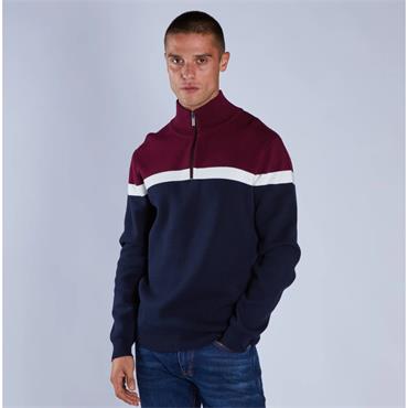 DIESEL TULLY 1/2 ZIP - BURGUNDY