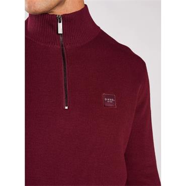 DIESEL TWAIN 1/2 ZIP - BURGUNDY