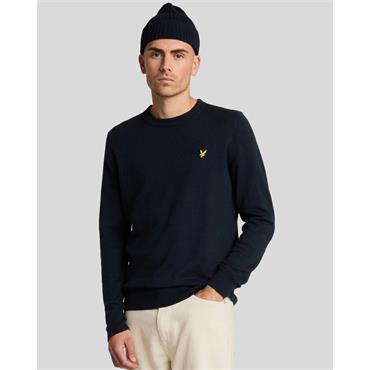 LYLE&SCOTT COTTON MERINO JUMPER - NAVY