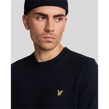 LYLE&SCOTT COTTON MERINO JUMPER - NAVY